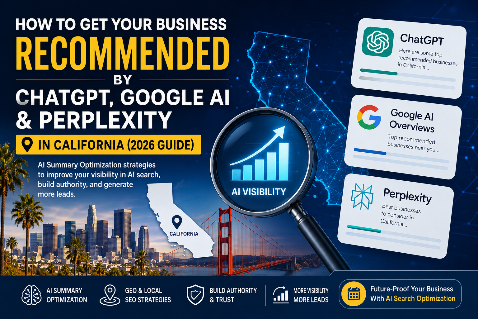 How to Get Your Business Recommended by ChatGPT, Google AI & Perplexity in California (2026 Guide)